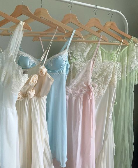 Pastel Lingerie, Babydoll Nighty, Vintage Nightgown, Sleep Wear, Princess Aesthetic, Lace Slip Dress, Lingerie Dress, Pretty Lingerie, Lace Slip