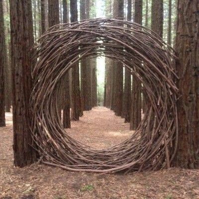 Takken Decor, Magic Portal, Twig Art, Wood Wreath, Wallpaper Retro, Redwood Forest, Earth Art, Forest Art, Outdoor Wood