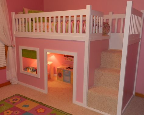 Baby Bunk Beds, Playhouse Loft, Playhouse Loft Bed, Kura Bunk Bed, Bunk Beds Small Room, Rosa Sofa, Kura Hack, Girls Bunk Beds, Playhouse Bed