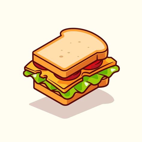 Catalyststuff | Freepik Sandwich Cartoon, Sandwich Illustration, Vector Icons Illustration, Logo Psd, Technology Icon, Illustration Food, Flat Vector, Card Banner, Presentation Template Free