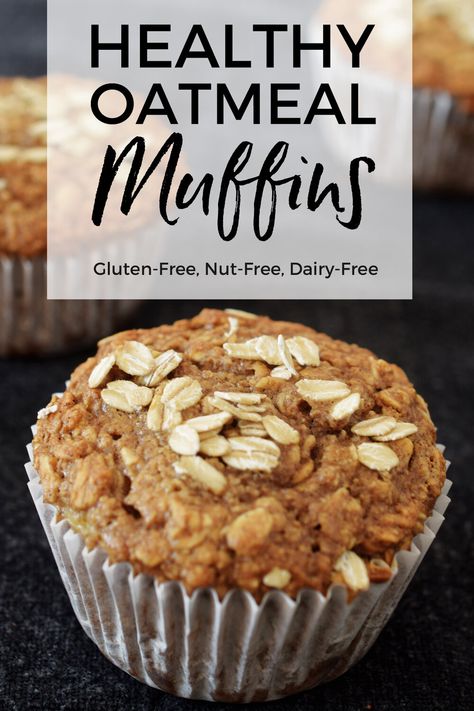 Banana Oatmeal Muffins Healthy Easy, Easy Banana Oatmeal Muffins, Gluten Free Oatmeal Muffins Recipes, Oat Banana Muffins, Oatmeal Banana Muffins, Banana Oatmeal Muffins Healthy, Orange Oatmeal, Oatmeal Muffins Healthy, Gluten Free Banana Muffins