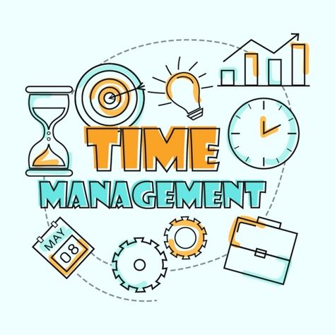 Time Management Aesthetic, Management Aesthetic, Professional Icon, Powerpoint Background Templates, Management Logo, Self Management, Drawing 101, Banner Drawing, Flat Background