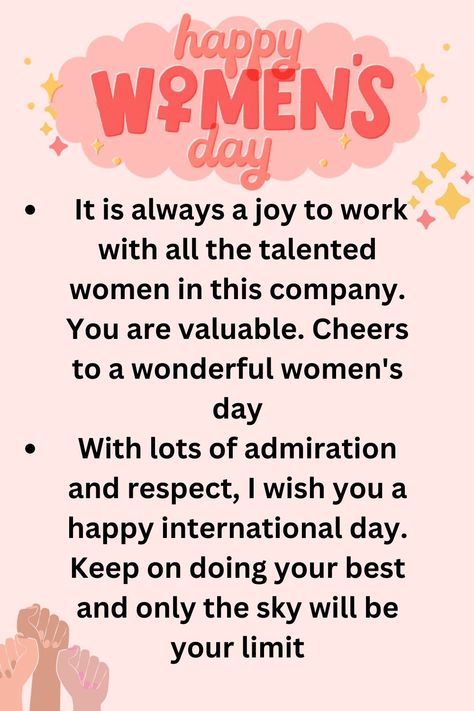 Professional International Women's Day Wishes to Employees Happy Woman's Day Quotes, International Women's Day Wishes, Professional Quotes, Happy Woman Day, International Women’s Day, Wish Quotes, Wishes Messages, International Women's Day, Woman’s Day