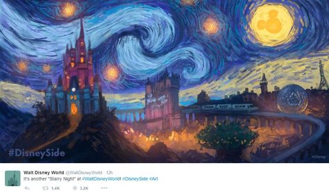 "It's another "Starry Night" at #WaltDisneyWorld! #DisneySide #Art" @waltdisneyworld فنسنت فان جوخ, Digital Art Programs, Wallpaper Macbook, Wallpaper Notebook, Cute Twitter Headers, Twitter Backgrounds, Wallpaper Disney, Twitter Header Pictures, Arte Van Gogh