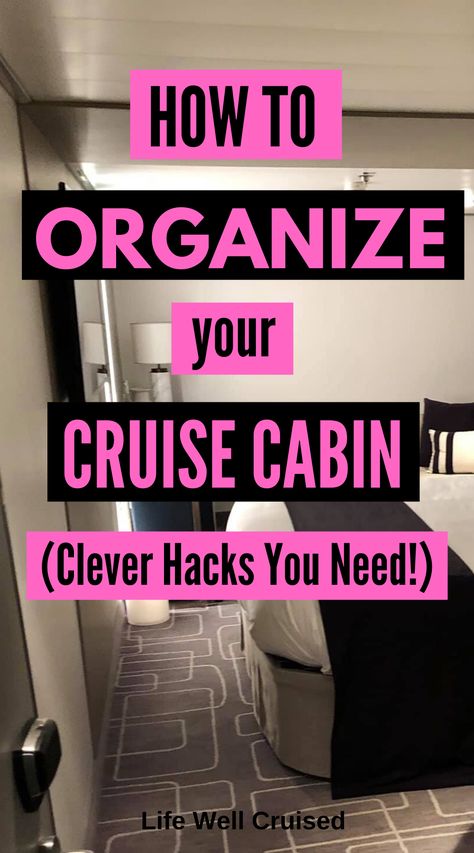 Cabin Organization, Cruise Cabin Hacks, Cabin Hacks, Cruise Hacks, Carnival Cruise Tips, Cruise Rooms, Cruise Packing Tips, Disney Cruise Vacation, Disney Cruise Tips