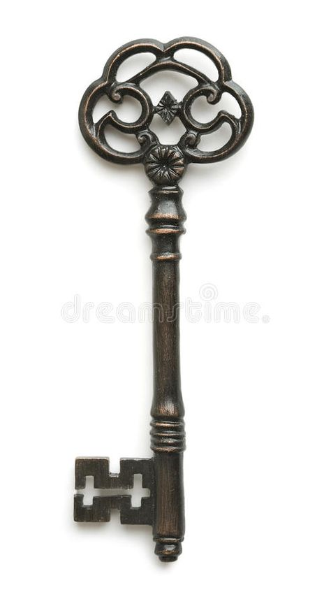 Photo about Antique ornate metal skeleton key. Image of isolated, vintage, victorian - 17927609 Disney Key Tattoo, Antique Key Tattoos, Small Key Tattoos, Skeleton Key Tattoo, Key Tattoo Designs, Victorian Key, Key Drawings, Chris Garver, Key Tattoos