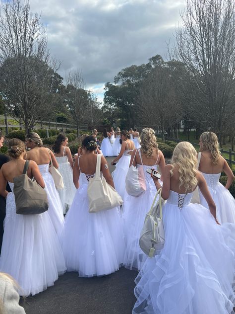 Deb Photography Ideas, White Deb Dresses, Debutant Ball Aesthetic, Debutante Dresses Aesthetic, Debutante Dresses Australia, Deb Ball Aesthetic, Debutante Photoshoot, Debutante Ball Dresses, Deb Dresses Australia