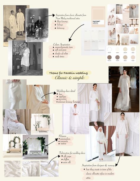 fashion moodboard malay wedding inspiration Simple Wedding Moodboard, Groomsmen Attire Malay, Rustic Wedding Malay, Malay Classic Theme, Goodies Ideas Wedding Malay, Klasik Melayu Wedding Pelamin, Tema Kahwin Melayu Klasik, Modern Malay Wedding, Malay Wedding Decorations