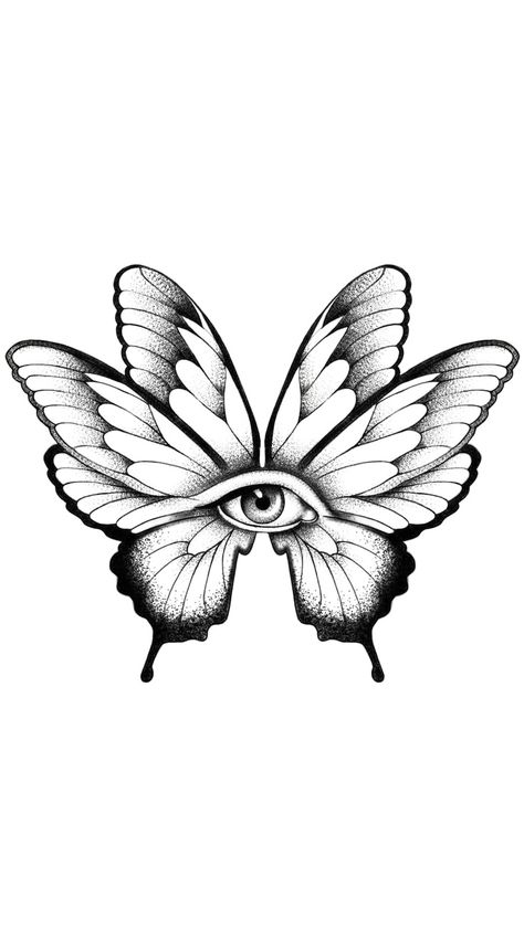 Moth To Butterfly Tattoo, Eyes On Back Tattoo, Tattoo Leg Woman, Mariposas Tattoo, Tattoo Png, Butterfly Tattoo Stencil, Tattoo Eye, Eye Butterfly, Tattoo Animal