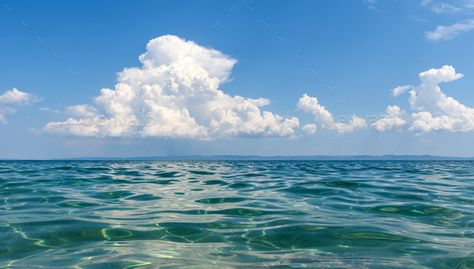 Sea Aesthetic Landscape, Clouds Reference, Sky Clouds Painting, Sea Landscape Photography, Blue Aesthetic Landscape, Clouds And Ocean, Ocean Landscape Photography, Sky Landscape Photography, Sea And Clouds