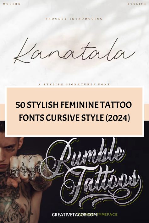 Check out these 50 simple, beautiful feminine tattoo fonts cursive. Perfect for anyone looking to make their tattoo unique & personal. Download. Womens Tattoo Fonts, Fine Script Tattoo Fonts, Name Tattoo Font For Women, Cursive Fine Line Tattoo Font, Good Fonts For Tattoos, Tattoo Font Styles Alphabet, Cest La Vie Tattoo Arm, Font For Tattoos For Women, Lettering Styles Tattoo