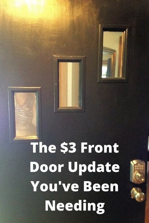 We have a very old front door that needs to be replaced. But like many home owners, the desire to make upgrades and our budget doesn't always align. #diyhomedecor #budgetdecor #budget #door Front Door Makeover Ideas, Door Makeover Ideas, Old Front Door, Light Fixture Makeover, File Cabinet Makeover, Diy Locker, Diy Coffee Station, Closet Pantry, Front Door Makeover