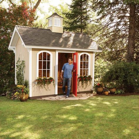 Turn shed into guest house Cheap Storage Sheds, Shed Conversion, Garden Shed Diy, Shed Diy, Diy Sheds, Building A Storage Shed, Shed Plans 12x16, Small Shed, Montana House