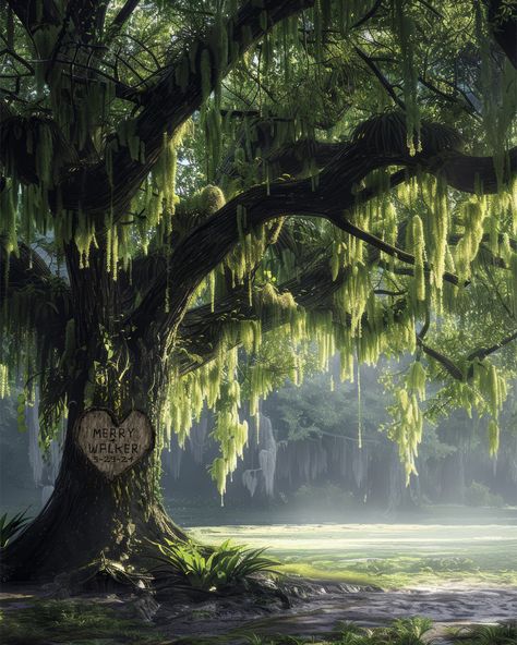 Commemorate the eternal love between two souls with this exquisite print featuring a heart delicately engraved on the rugged bark of a majestic live oak--the iconic tree of the Deep South. Nestled within the heart's embrace are the names of the newlyweds and their wedding date, forever etched into the mighty oak's living tapestry. A timeless keepsake celebrating the unbreakable bond of marriage rooted in nature's enduring strength. There is a black and white version of this print here: https://w Willow Tree Wedding Ceremony, Wedding Ceremony Tree, Bicycle Photo, Outdoorsy Wedding, Evermore Era, Oak Tree Wedding, Louisiana Wedding, Gift Tree, Mighty Oaks