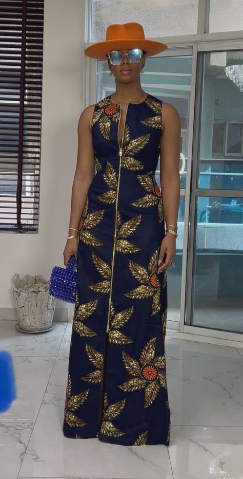 Black Ankara Dress, Ghana Outfits Woman Dresses, African Modern Fashion, Ankara Wax Style, Ankara Long Dress, Chic Ankara Styles, Kitenge Maxi Dress Ankara Styles, Dresses For Ladies, Brazil Travel Outfit