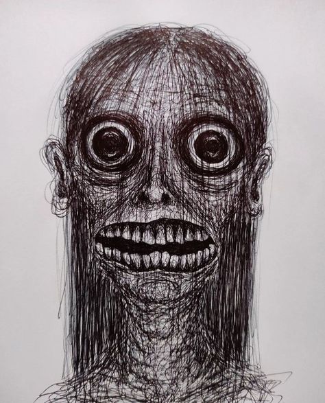 Scary Eyes, Creepy Eyes, Scary Drawings, Horror Drawing, Creepy Core, Creepy Drawings, Scribble Art, Meaningful Drawings, Art Painting Gallery