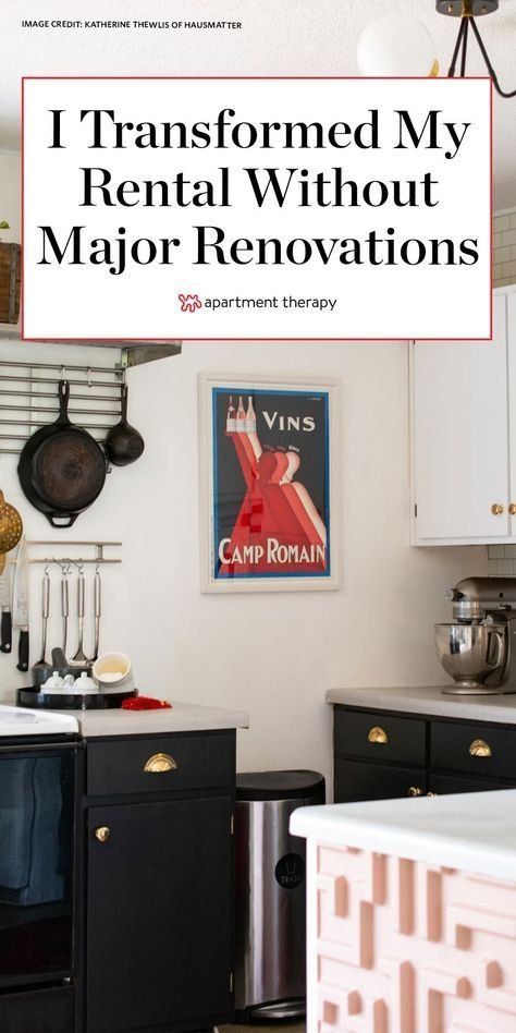 I transformed my rental without major renovations. #rentershacks #rental #rentalapartment #apartmentmakeover #hometransformation #renterssolutions Rental Makeover, Rental Home Decor, Rental Kitchen, Apartment Makeover, Pink Living Room, Diy Apartment Decor, Vintage Dining Room, Rental House, Rental Decorating