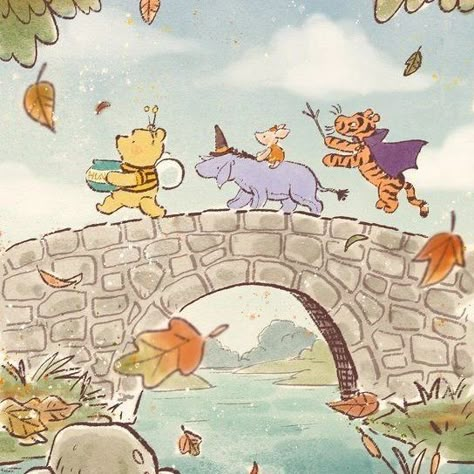 Bear Wallpaper Aesthetic, 동화 삽화, Winnie The Pooh Pictures, Images Disney, Winnie The Pooh And Friends, Pooh And Friends, Old Disney, Bear Wallpaper, Aesthetic Phone