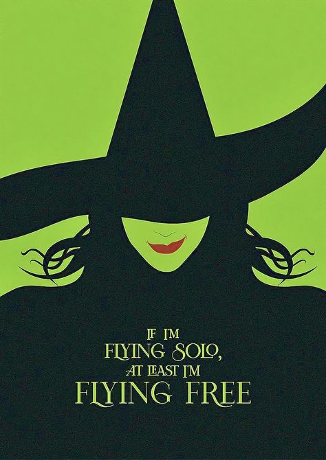 Defying Gravity Lyrics, Wicked Musical Tattoo, Wicked Musical Quotes, Wicked Quotes, Musical Theatre Quotes, Wicked Musical, Wicked Witch Of The West, Wicked Tattoos, Minimalist Illustration