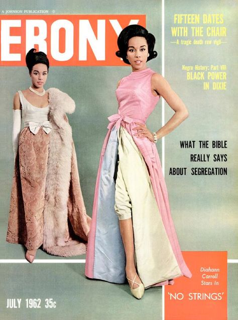 Ebony magazine, July 1962 — Diahann Carroll.  Such a lovely and sophisticated Negro woman.  I would die on the spot if I were to ever meet her. African American Clothing, Ebony Magazine Cover, Richard Rogers, Diahann Carroll, Jet Magazine, Ebony Magazine, Kei Visual, Black Magazine, Vintage Black Glamour