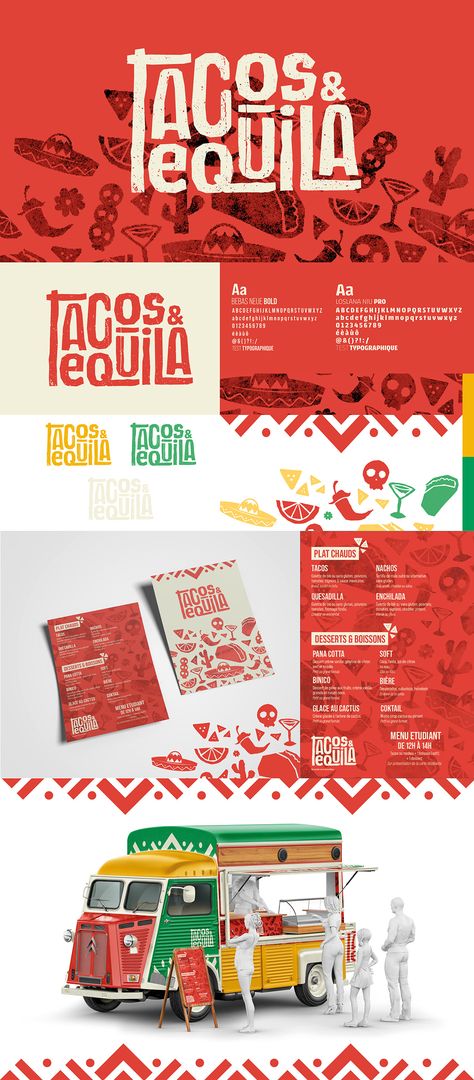 Food Truck :: Behance Logo Design Presentation, Food Brand Logos, Food Branding, Food Truck Design, Motion Design Video, Food Graphic Design, Restaurant Branding, Design Textile, Truck Design