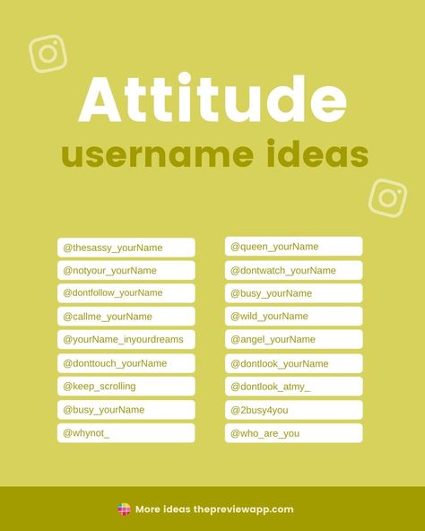 Are you wanting Instagram username ideas with attitude and sass? Make your account stand out with these unique, classy, and stylish Instagram username ideas that have attitude and edge. #instagramtips #instagramstrategy #instagrammarketing #socialmedia #socialmediatips User Name For Private Account, Unquie Instagram Username, Stylish Words In English, Aesthetic Insta Username Ideas With Name, Game Names Ideas Cod, Account Names Ideas Social Media, Classy Names For Instagram, Bio For Instagram Unique Attitude, Asthetic User Name Ideas For Insta