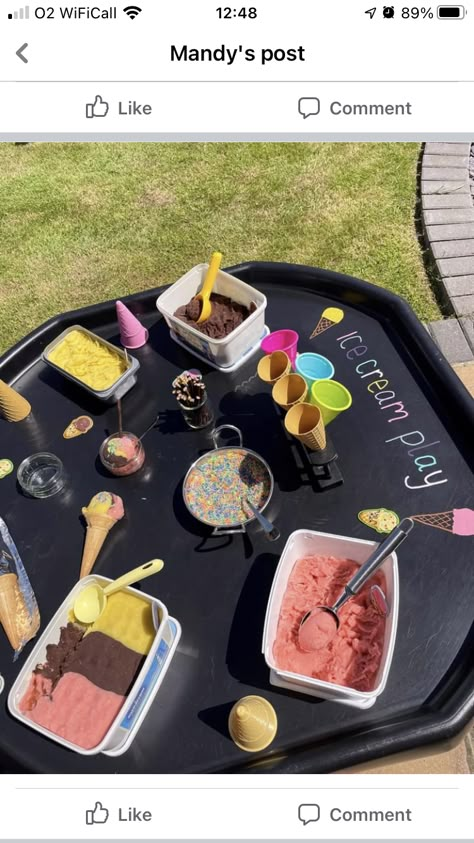 Expressive Arts And Design Eyfs Ideas, Summer Tuff Tray Ideas Preschool, Sensory Tuff Trays, Outside Tuff Tray Ideas, Beach Eyfs, Sand Tray Ideas Eyfs, Tuff Tray Ideas Toddlers, Eyfs Activities, Sensory Crafts