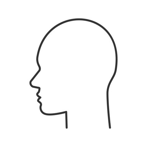 Outline Of Head Drawing, Human Face Illustration, Human Profile Drawing, Drawing Of A Side Profile, Human Side View Drawing, Human Head Side View, Human Side Profile Drawing, Head Side Profile Drawing, Human Side Profile