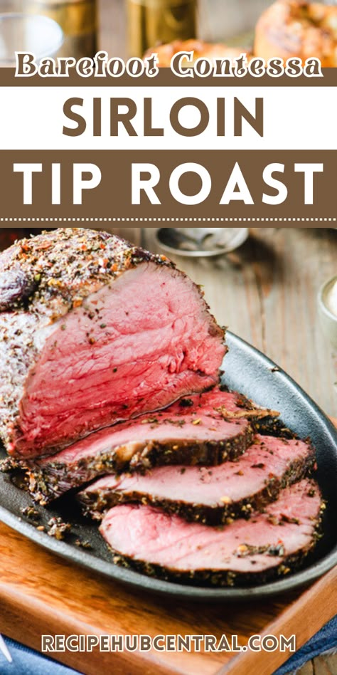 Cooking a sirloin tip roast is not scary. The Barefoot Contessa Sirloin Tip Roast Recipe has tasty ingredients and simple steps. Tip Roast, Sirloin Tip Roast, Sirloin Roast, Sirloin Tips, Beef Roast, Where's The Beef, Roast Recipe, Prime Rib, Roast Recipes