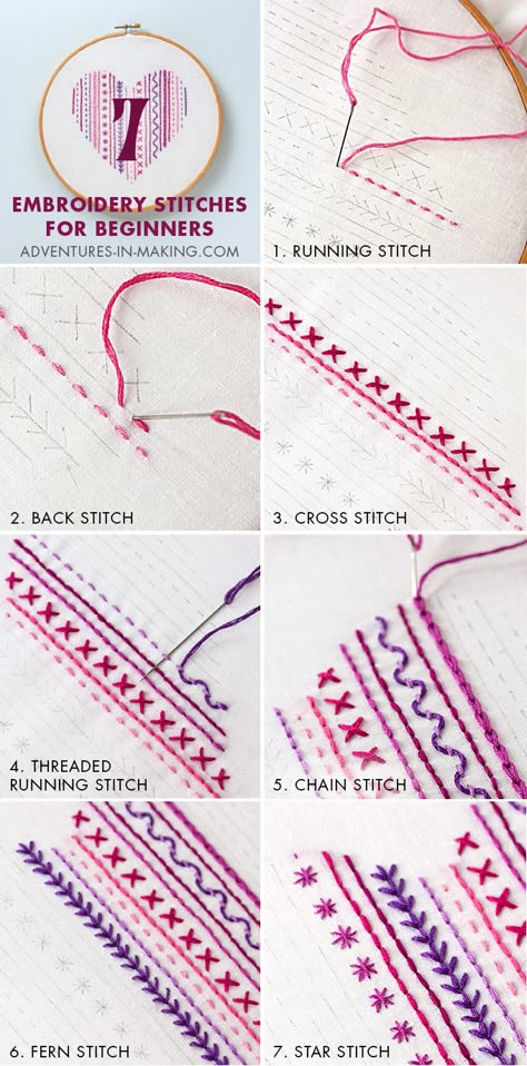 Valentine Embroidery, Learning To Embroider, Embroidery Sampler, Sew Ins, Embroidery Stitches Tutorial, Pola Kristik, Pola Sulam, Japanese Embroidery, 자수 디자인