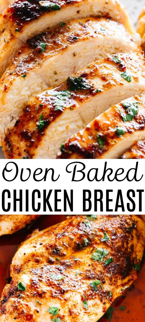 Roasted Chicken Breast Recipes, Juicy Oven Baked Chicken, Chicken Breast Oven Recipes, Oven Roasted Chicken Breast, Oven Baked Chicken Breast, Chicken Breast Oven, Chicken Boneless Breast Recipes, Baked Chicken Breasts, Recipes By Ingredients