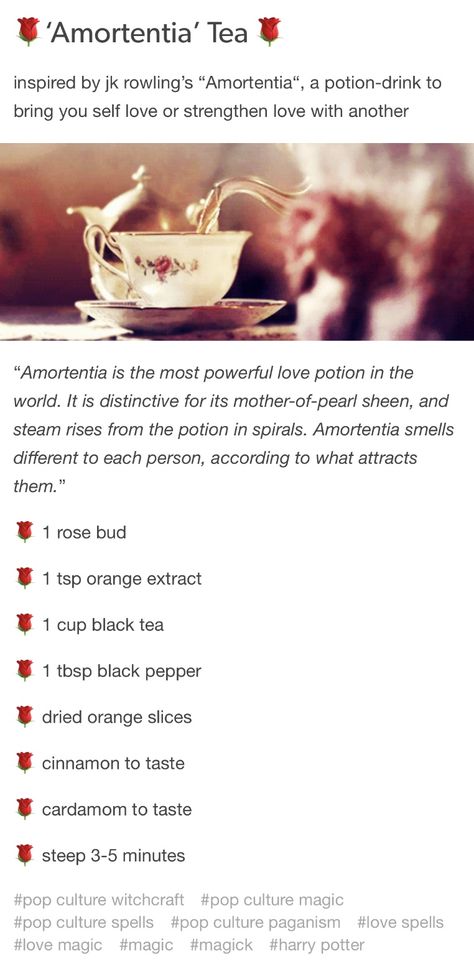 Recipes From Practical Magic, Tea Recipes Witchcraft, Witchy Tea Recipes, Drinkable Potions Witchcraft, Practical Magic Recipes, Weekday Magick, Witchy Recipes Food, Wiccan Potions, Witch Recipes Food