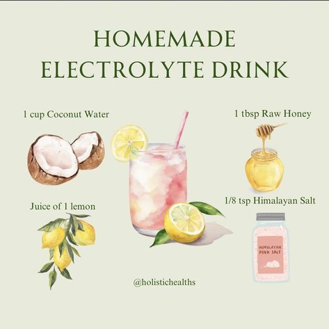 Homemade Electrolyte Drink Coconut Water, Morning Electrolyte Drink, Electrolyte Drink Benefits, How To Add Electrolytes To Water, Natural Preworkout Drink, Electrolyte Mocktail, How To Get Rid Of Buttocks Acne, Drink Water Aesthetic, Easy Healthy Drinks