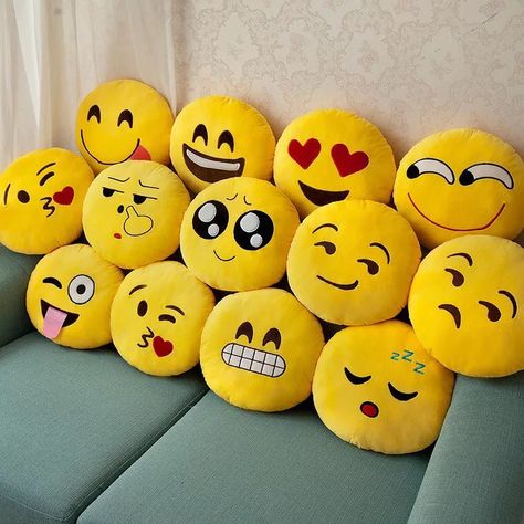 #Emoji_pillow (Imported) Price Cute Emoji Faces, Emoji Pillows Diy, Emoji Room, Emoji Cushions, Crochet Bedsheets, Trending Crochet Patterns, Emoji Pillow, Emoji Pillows, Textured Crochet