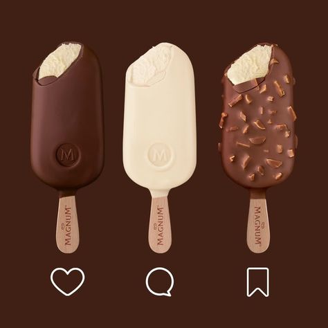 Magnum Ice Cream on Instagram: “You can only pick one indulgence... how will you #GetClassic? Like for Classic Comment for White Chocolate Save for Almond…” Ice Cream Painting, Magnum Ice Cream, New Project Ideas, Pick One, Birthday Presents, White Chocolate, Truffles, Dog Tag Necklace, Almond