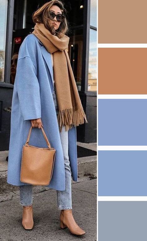 Pijamas Women, Colour Combinations Fashion, Color Combos Outfit, Color Combinations For Clothes, Blue Coat, Blue Coats, 가을 패션, Style Mistakes, Colourful Outfits