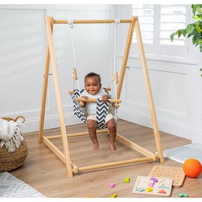 Wooden baby gym