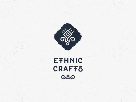 Ethnic Crafts by Artem Bulbfish Craft Branding, Craft Logo Design, Handmade Logo Design, Crafts Logo, Fancy Logo, Logo Handmade, Handmade Logo, Craft Logo, Food Logo Design