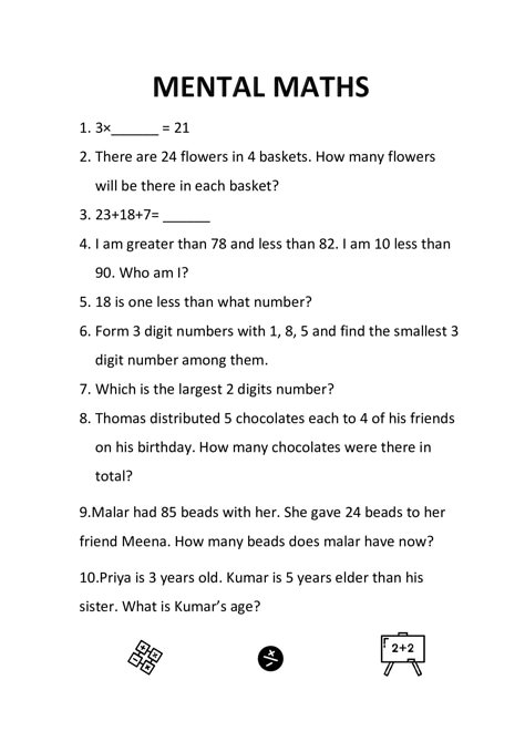 Worksheet For Class 6 Maths, Gr 3 Math Worksheets, 3 Rd Class Maths Worksheets, Maths Worksheets For Grade 4 And 5, Maths Worksheets Grade 3 Division, Mental Maths For Class 1, Maths Class 4 Worksheets, Olympiad Maths Worksheet For Grade 2, Math Year 4 Worksheets