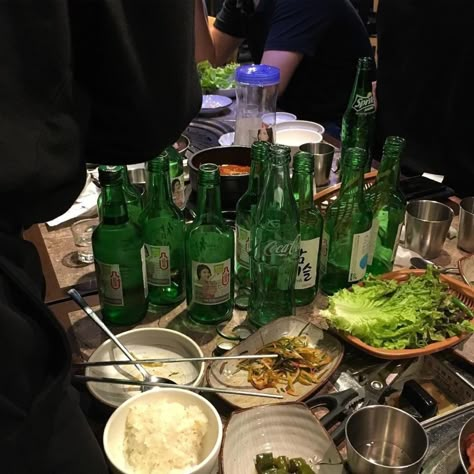 Korean Soju, Pretty Alcoholic Drinks, Korea Trip, Alcohol Aesthetic, Alcoholic Drink, Korean Traditional, Soju Bottle, Soju, Interesting Food Recipes