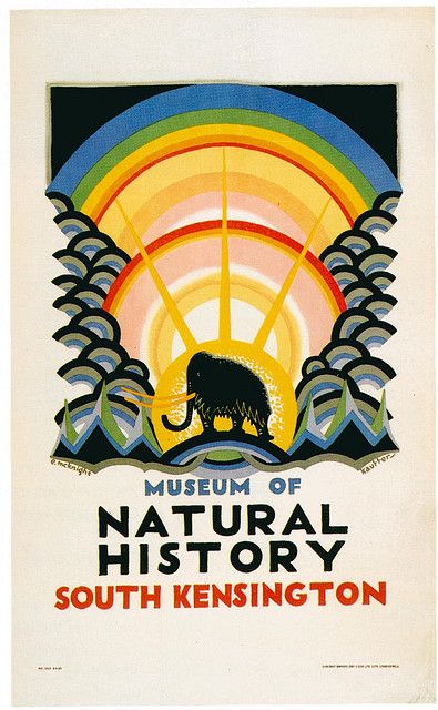 1923-Natural History Museum Natural History Museum London, Poster Graphic Design, London Transport Museum, History Posters, Transportation Poster, Postal Vintage, Travel Poster Design, Museum Poster, Museum Of Natural History