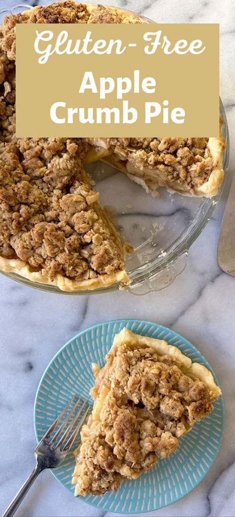 Gluten Free Apple Pie Filling Recipes, Few Ingredient Dessert Gluten Free, Easy Gluten Free Apple Pie, Gf Apple Crumble Pie, Gluten Free Dairy Free Apple Pie, Apple Pie Gluten Free Easy, Gluten Free Crumb Topping, Apple Pie Recipe Gluten Free, Gluten Free Apple Crumb Cake