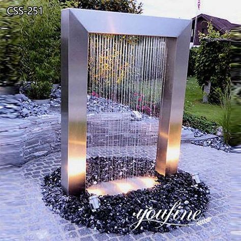 Fountain Sculpture, Small Garden Waterfalls, Outdoor Waterfall Fountain, Outdoor Waterfalls, Water Sculpture, Water Feature Wall, Outdoor Water Features, Garden Water Fountains, Garden Water Feature