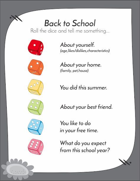 Can be used more than just in the classroom. Also with OT groups. Fun and interactive way of getting to know other kids. Children get to roll the dice for the question they have to answer. Works on social participation, sharing, turn taking-social interaction skills First Day Games Ice Breakers, Class Ice Breakers First Day, Ice Breaker Games For Kids First Day, Ice Breaker Games For Kids, Ice Breaker Games For Adults, School Icebreakers, Classe Harry Potter, First Day Activities, First Days Of School