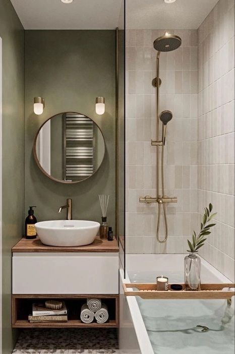 Bathroom Without Windows, Beautiful Small Bathrooms, Small Bathroom Interior, Bad Inspiration, Small Bathroom Ideas On A Budget, Bathroom Inspiration Decor, Apartment Bathroom, Small Bathroom Ideas, Small Bathroom Decor