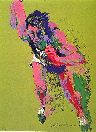 Valerie Borzov Olympic Runners, Running Art, Leroy Neiman, Sports Painting, Art Exhibition Posters, Sport Art, Ap Art, Sports Art, Teaching Art