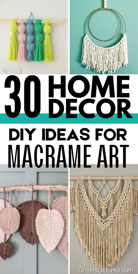 Spruce up your space with awesome tutorials on how to create stunning DIY wall macrame hangings. Take a peek at these amazing macrame designs and other wall yarn art ideas to jazz up your place. Plus, find answers to the most common questions about macramé crafts. Get ready to get knotty! Diy Wall Macrame, Wall Yarn Art, Macrame Wall Hanging Pattern Free, Hanging Wall Art Diy, Easy Macrame Wall Hanging, Diy Wall Hanging Yarn, Yarn Art Projects, Home Decor Budget, Wall Macrame