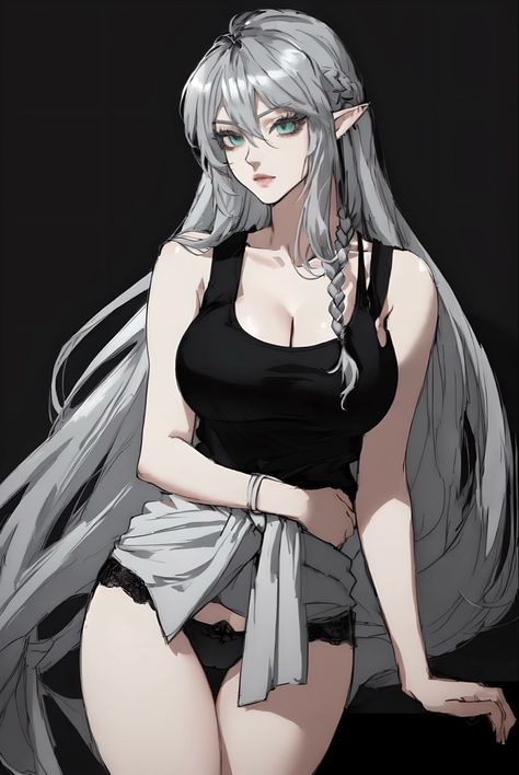 Tbate Tessia Eralith, Dnd Priestess, Anime Oc Female White Hair, Black Elf Woman, Elf Woman Art, Female Elf Character Design, Female Elf Art, High Elf Female, Half Dragon Female