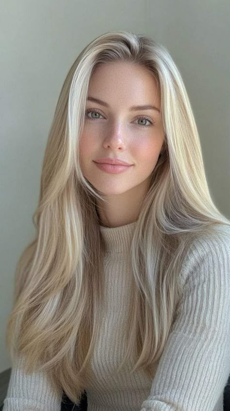 Pretty Faces Woman, Beautiful Women's Faces, Model Face Woman, Blond Hair Long, Beauty Woman Face, Sleek Buns, Beautiful Woman Face, Girl Blonde Hair, Pretty Blonde Hair