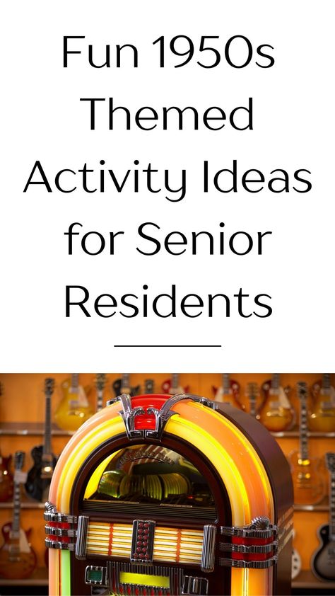 Planning a fun 1950s-themed party for your nursing home residents? Check below to find a few activity ideas from notjustbingo that you may want to add to your list of fun activities for the day. Senior Resident Activity Ideas, Fun Activities To Do With Seniors, Activities To Do With Senior Citizens, Activities For The Elderly Nursing Homes, Fun Nursing Home Activities, Fun Games For Seniors Nursing Homes, Assisted Living Week Ideas For Residents, Nursing Home Activity Ideas, Resident Activity Ideas Nursing Home